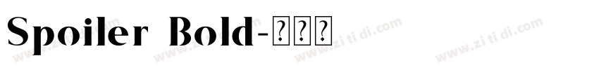 Spoiler Bold字体转换